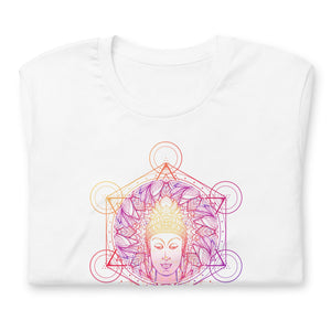Pink Gradient Mandala Buddha Lotus Unisex T,Shirt, Mens, Womens, Short Sleeve