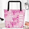 Pink Hope Breast Cancer Awareness Large Tote Bag, Weekender Tote/ Hospital Bag/