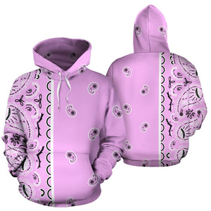Pink Lilac Bandana Fashion Wear,Fashion Clothes,Handmade Hoodie,Floral,Pullover Hoodie,Hooded Sweatshirt,Hoodie Sweatshirt