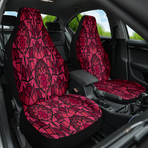Image of Boho Pink Purple Dream Catcher Car Seat Covers, Front Seat Protectors,