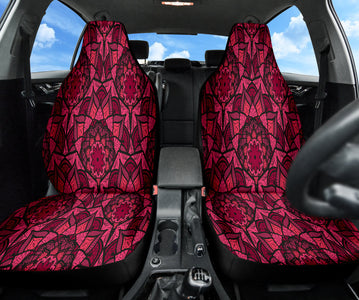 Boho Pink Purple Dream Catcher Car Seat Covers, Front Seat Protectors,