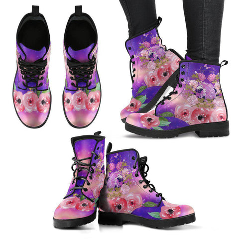 Image of Pink Purple Unicorn Horse Women’s Vegan Leather Rain Boots , Hippie