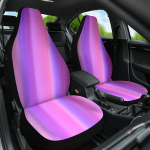 Abstract Pink Purple Car Seat Covers, Personalized Artistic Front Protectors,