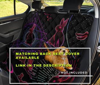 Magical Universe Bunny Car Seat Covers, Whimsical Front Seat Protectors, 2pc Car