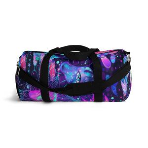 Psychadelic Colorful Mushroom Buddha Duffel Bag, Weekender Bags/ Baby Bag/