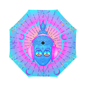 Psychedelic Music Buddha Unisex Umbrella, Foldable Umbrella, Custom Rain Umbrella,Rain Gear Weather