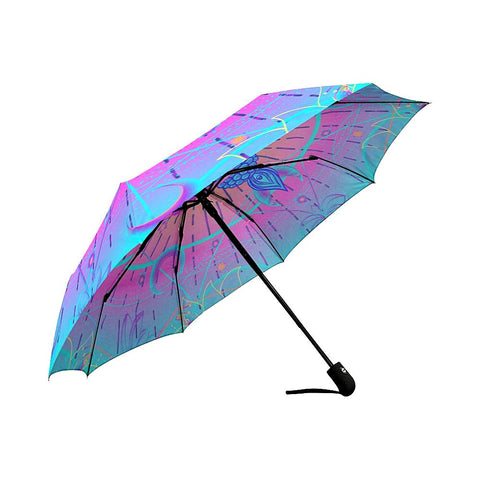 Image of Psychedelic Music Buddha Unisex Umbrella, Foldable Umbrella, Custom Rain Umbrella,Rain Gear Weather