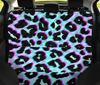 Vibrant Purple Leopard Print Car Back Seat Covers , Abstract Pet Seat