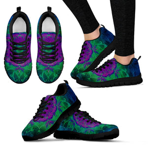 Purple And Green Mandala Low Top Shoes, Casual Shoes, Womens, Top Shoes,Running Athletic Sneakers,Kicks Sports Wear, Shoes Mens, Kids Shoes