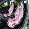 Purple Pink Spring Car Seat Covers, Personalized Blossom Front Protectors, 2pc