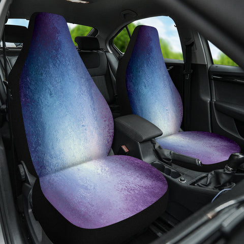 Image of Grunge Texture Purple Blue Car Seat Covers, Distressed Front Seat Protectors,