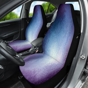 Grunge Texture Purple Blue Car Seat Covers, Distressed Front Seat Protectors,