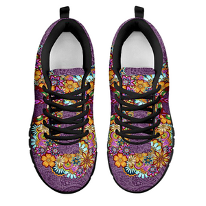 Purple Colorful Peace Low Top Shoes, Shoes,Training Shoes, Top Shoes,Running Kids Shoes, Custom Shoes, Shoes Casual Shoes, Athletic Sneakers