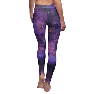 Purple Galaxy Mandala Universe Multicolored Nebula Women's Cut & Sew Casual