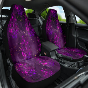 Purple Mandalas Car Seat Covers, Front Seat Protectors, 2pc Auto