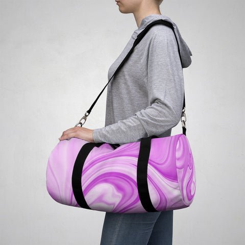 Image of Purple Marble Swirl Duffel Bag, Weekender Bags/ Baby Bag/ Travel Bag/ Hospital