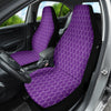 Purple Mermaid Scales Car Seat Covers, Oceanic Front Seat Protectors, 2pc Car
