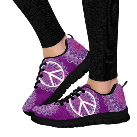 Image of Purple Peace Mandala Casual Shoes, Shoes Shoes,Running Custom Shoes, Kids Shoes,Top Shoes,Running Mens, Athletic Sneakers,Kicks Sports Wear
