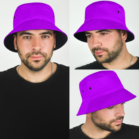Image of Purple Breathable Head Gear, Sun Block, Fishing Hat, Casual, Unisex Bucket Hat,