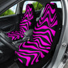Purple Stripes Car Seat Covers, Modern Front Seat Protectors, 2pc Auto