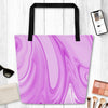 Purple Swirl Marble Large Tote Bag, Weekender Tote/ Hospital Bag/ Overnight/