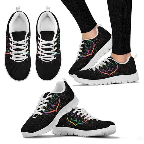Image of Rainbow Heart Animal Shoes Low Top Shoes, Colorful,Artist Shoes,Training Shoes, Casual Shoes, Top Shoes,Running Womens, Athletic Sneakers