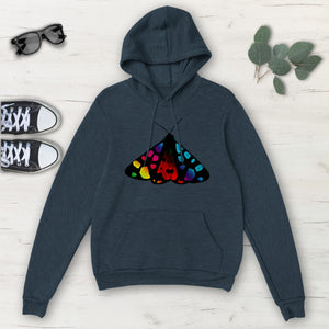 Rainbow Moth Multicolored Classic Unisex Pullover Hoodie, Mens, Womens, Hoodie