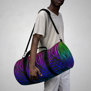 Rainbow Printed Zebra Duffel Bag, Weekender Bags/ Baby Bag/ Travel Bag/ Hospital