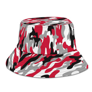 Red Multicolored Camouflage Breathable Head Gear, Sun Block, Fishing Hat, Unisex