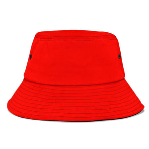 Red Breathable Head Gear, Sun Block, Fishing Hat, Casual, Unisex Bucket Hat,