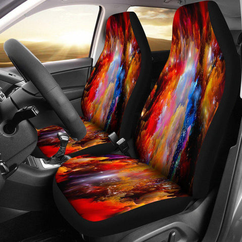 Image of Red Galaxy Nebula 2 Front Car Seat Covers Car Seat Covers,Car Seat Covers Pair,Car Seat Protector,Car Accessory,Front Seat Covers