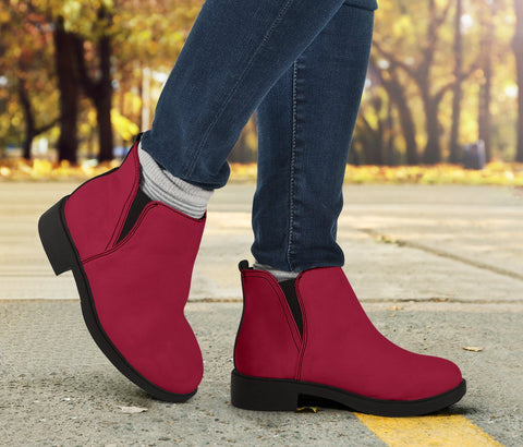 Image of Red Suede Womens Ankle Boots, Fashion Boots,Women's Boots,Leather Boots Women,Handmade Boots,Biker Boots,Vegan ,Rain Boots,Handmade Boots