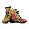 Red Vintage Rose: Women's Vegan Leather, Rainbow Boots, Durable Winter