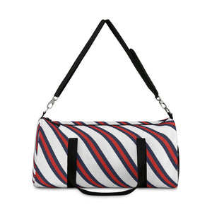 Red White And Blue Stripe Duffel Bag, Weekender Bags/ Baby Bag/ Travel Bag/