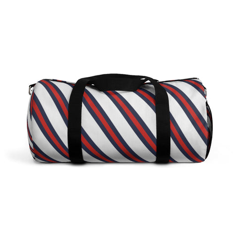 Image of Red White And Blue Stripe Duffel Bag, Weekender Bags/ Baby Bag/ Travel Bag/