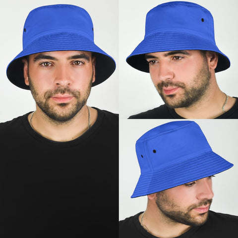 Image of Royal Blue Breathable Head Gear, Sun Block, Fishing Hat, Casual, Unisex Bucket