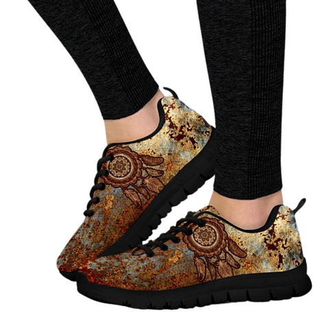 Image of Rust Multicolored Dream Catcher Custom Shoes, Womens, Mens, Low Top Shoes, Shoes,Running Athletic Sneakers,Kicks Sports Wear, Shoes