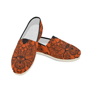 Sacred Orange And Black Elephant Womens Casual Shoe, Custom Shoes, Casual Shoes, Top Shoes,Running S