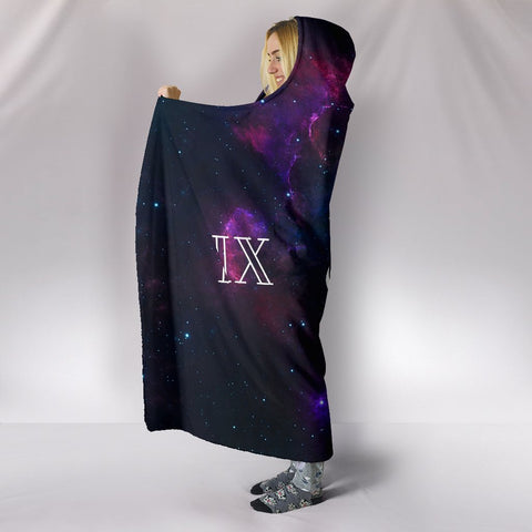 Image of Sagittarius Zodiac Astrology Chart Blanket,Sherpa Blanket,Bright Colorful, Colorful Throw,Vibrant Pattern Hooded blanket,Blanket with Hood
