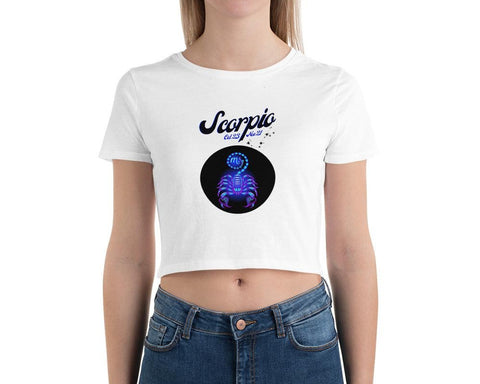 Image of Scorpio Zodiac Women’S Crop Tee, Fashion Style Cute crop top, casual outfit,