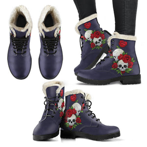 Skull And Roses Eclipse Combat Style Boots, Rain Boots,Hippie,Emo Punk Boots,Goth Winter Boots,Casual Boots, Ankle Boots, Custom Boots