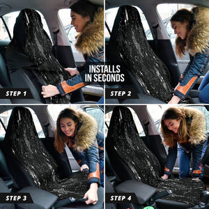 Stellar Car Seat Covers, Cosmic Universe and Star Pattern, Vehicle Front