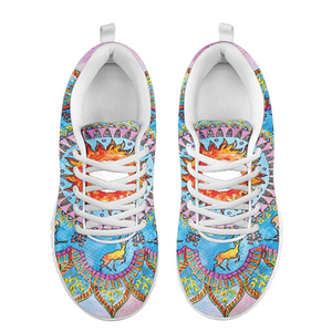 Spiritual Lotus Mandala Low Top Shoes, Shoes,Training Shoes, Shoes,Running Colorful,Artist Casual Shoes, Mens, Athletic Sneakers,Custom Shoe