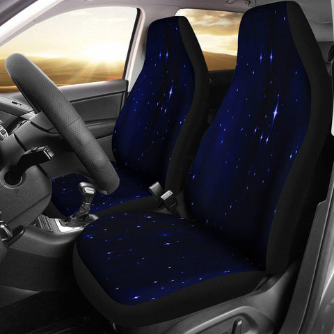 Image of Starry Galaxy Night 2 Front Car Seat Covers Car Seat Covers,Car Seat Covers Pair,Car Seat Protector,Car Accessory,Front Seat Covers