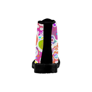 Street Art Colorful Womens Boots Rain Boots,Hippie,Combat Style Boots,Emo Punk Boots,Goth Winter Boots