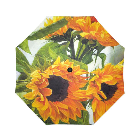 Image of Sunflower Painting Auto-Foldable Umbrella (Model U04)