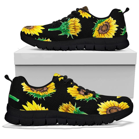Image of Sunflower Inspired Women's Breathable Sneaker , Custom Printed Hippie Style,