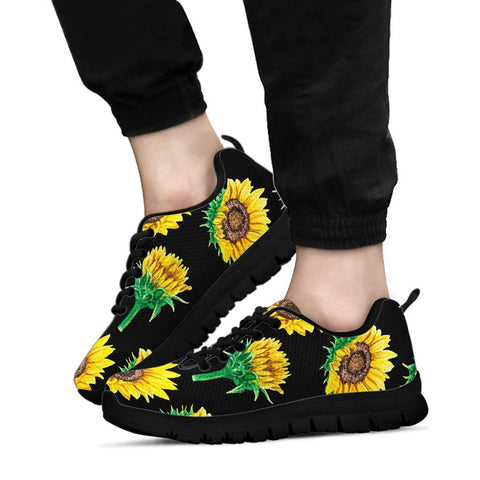 Image of Sunflower Inspired Women's Breathable Sneaker , Custom Printed Hippie Style,