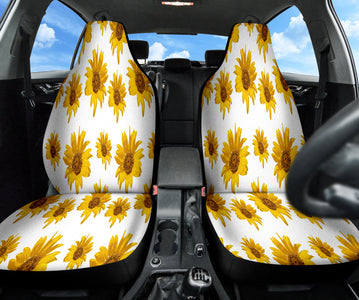 Sunflower Pattern Car Seat Covers, Free Shipping, Personalized, Customizable,