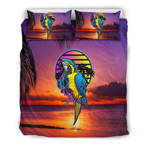 Image of Sunset Parrot Bedding Coverlet, Twin Duvet Cover,Multi Colored,Quilt Cover,Bedroom Set,Bedding Set,Pillow Cases Doona Cover, Comforter Cover